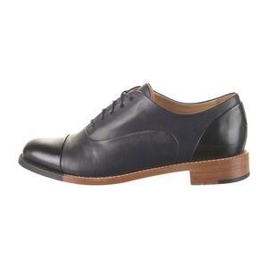 Ms. Baker Solid Black lace up Oxfords
